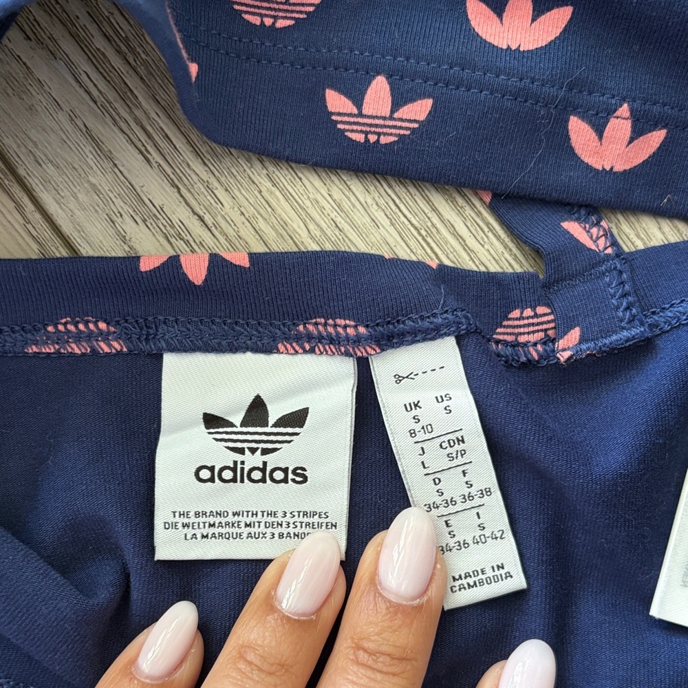 Adidas Firebird Monogram RARE Dark Blue and Pink Patterned Set - Picture 8 of 13